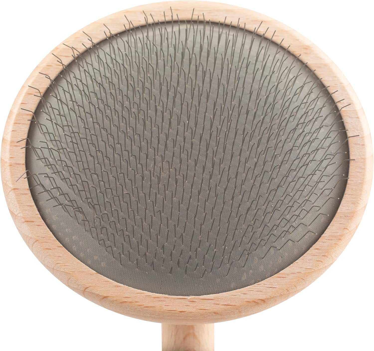 Mark VIII round Head Slicker Brush for Dogs, 12Mm Pins, Groom like a Pro, Handcrafted Lightweight Beechwood Ergonomic Handle, Stainless Steel Pins, A5VIII. Made in Germany. - FurrrBabies & More! - 313022347313
