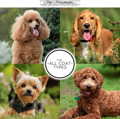 Mark VIII round Head Slicker Brush for Dogs, 12Mm Pins, Groom like a Pro, Handcrafted Lightweight Beechwood Ergonomic Handle, Stainless Steel Pins, A5VIII. Made in Germany. - FurrrBabies & More! - 313022347313