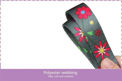 Martingale Collar Floral Print Dog Collar - No Pull Pet Collar, Heavy Duty Adjustable Dog Collar, Medium, Neck 14 Inch - 21 Inch, Sun Flower (Graphite Grey) - FurrrBabies & More! - 313017818804