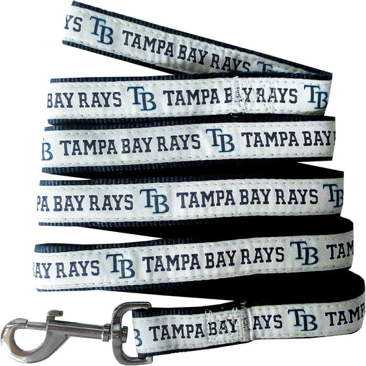 MLB PET Leash, Small, Tampa Bay Rays Dog Leash, Baseball Team Leash for Dogs & Cats. a Shiny & Colorful Dog & Cat Leash with Emboridered Team Name/Logo Licensed by the MLB - FurrrBabies & More! - 744110579055
