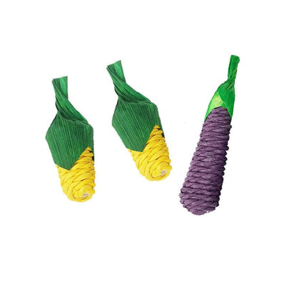 Natural Woven Carrot Hamster Toy - Fun And Eco - Friendly Molar Supplies - FurrrBabies & More! - Small Pet