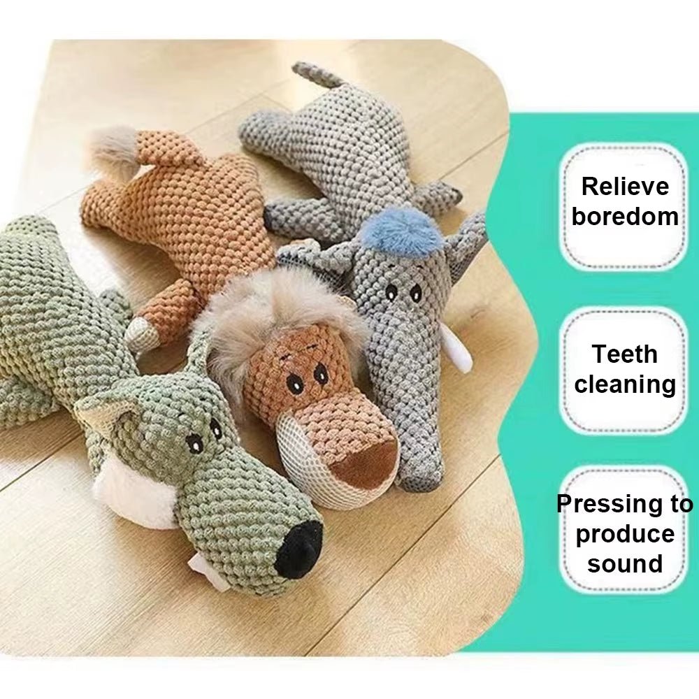 New Pet Dog Toy Plush Bite Resistant Soundy Animal Small Dog Toy Teeth Grinding Cleansing Decompression Interesting Pet Supplies - FurrrBabies & More! - 7445028753720