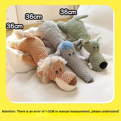 New Pet Dog Toy Plush Bite Resistant Soundy Animal Small Dog Toy Teeth Grinding Cleansing Decompression Interesting Pet Supplies - FurrrBabies & More! - 7445028753720