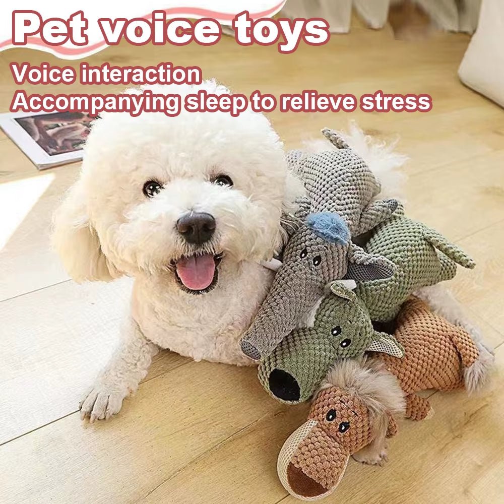 New Pet Dog Toy Plush Bite Resistant Soundy Animal Small Dog Toy Teeth Grinding Cleansing Decompression Interesting Pet Supplies - FurrrBabies & More! - 7445028753720