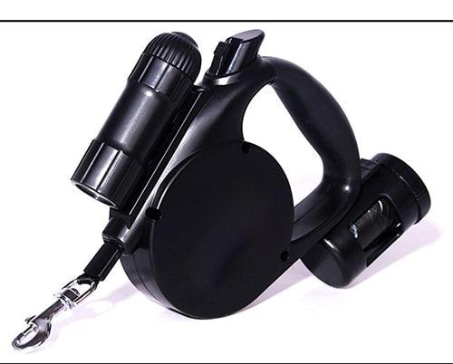Nightwalk 4.5M Led Light And Waste Bag Dispenser Retractable Dog Leash - FurrrBabies & More! - Dog Collars, Leashes & Harnesses