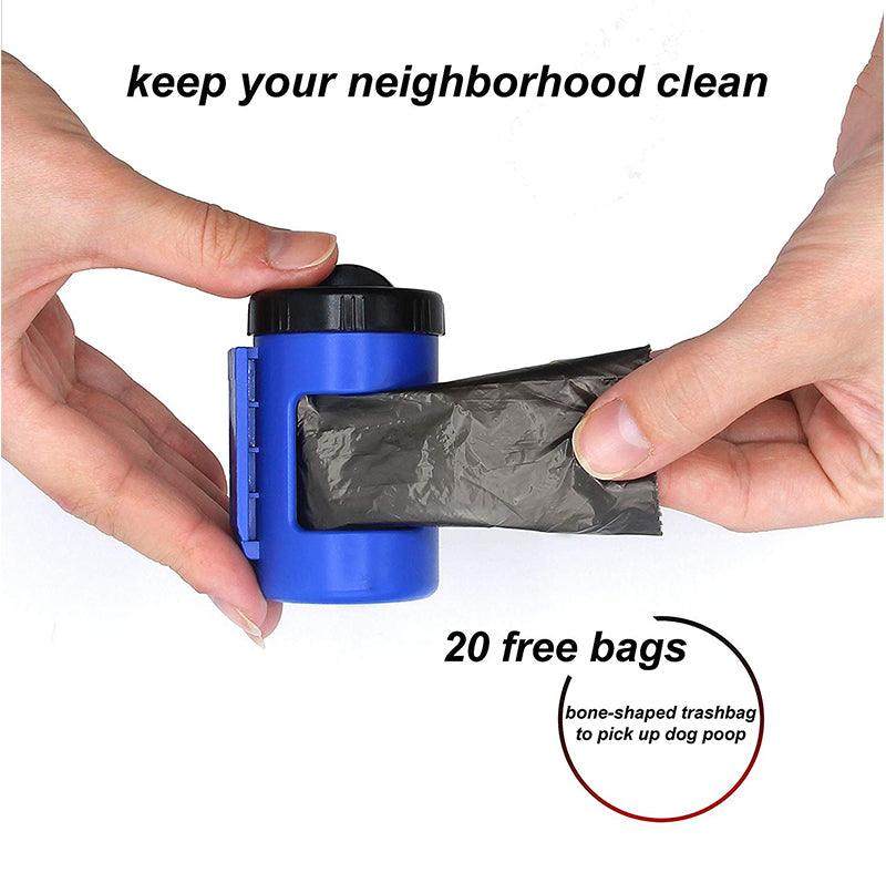 Nightwalk 4.5M Led Light And Waste Bag Dispenser Retractable Dog Leash - FurrrBabies & More! - Dog Collars, Leashes & Harnesses