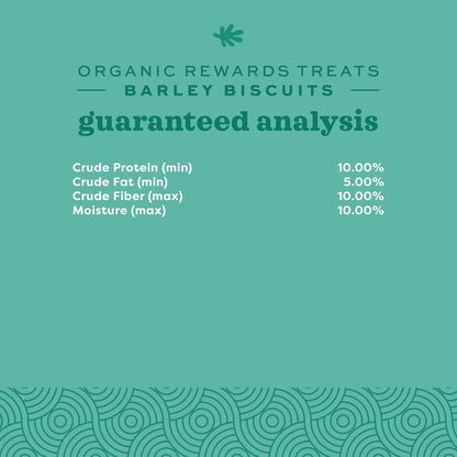 Organic Barley Biscuits, Rabbit & Guinea Pig Treats, Organic Hamster & Bunny Treats with Barley, Apple & Carrot, Made in USA, Small Pet Supplies, 2.65 Oz Bag - FurrrBabies & More! - 7445003617641