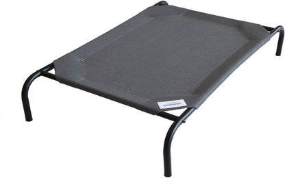 Original Elevated Dog Bed - Breathable Off - The - Ground Pet Bed with Cooling Fabric, Joint Relief & Moisture - Resistant Fabric, 100% Recyclable, Easy Clean, Gunmetal, Large - FurrrBabies & More! - 313102314310