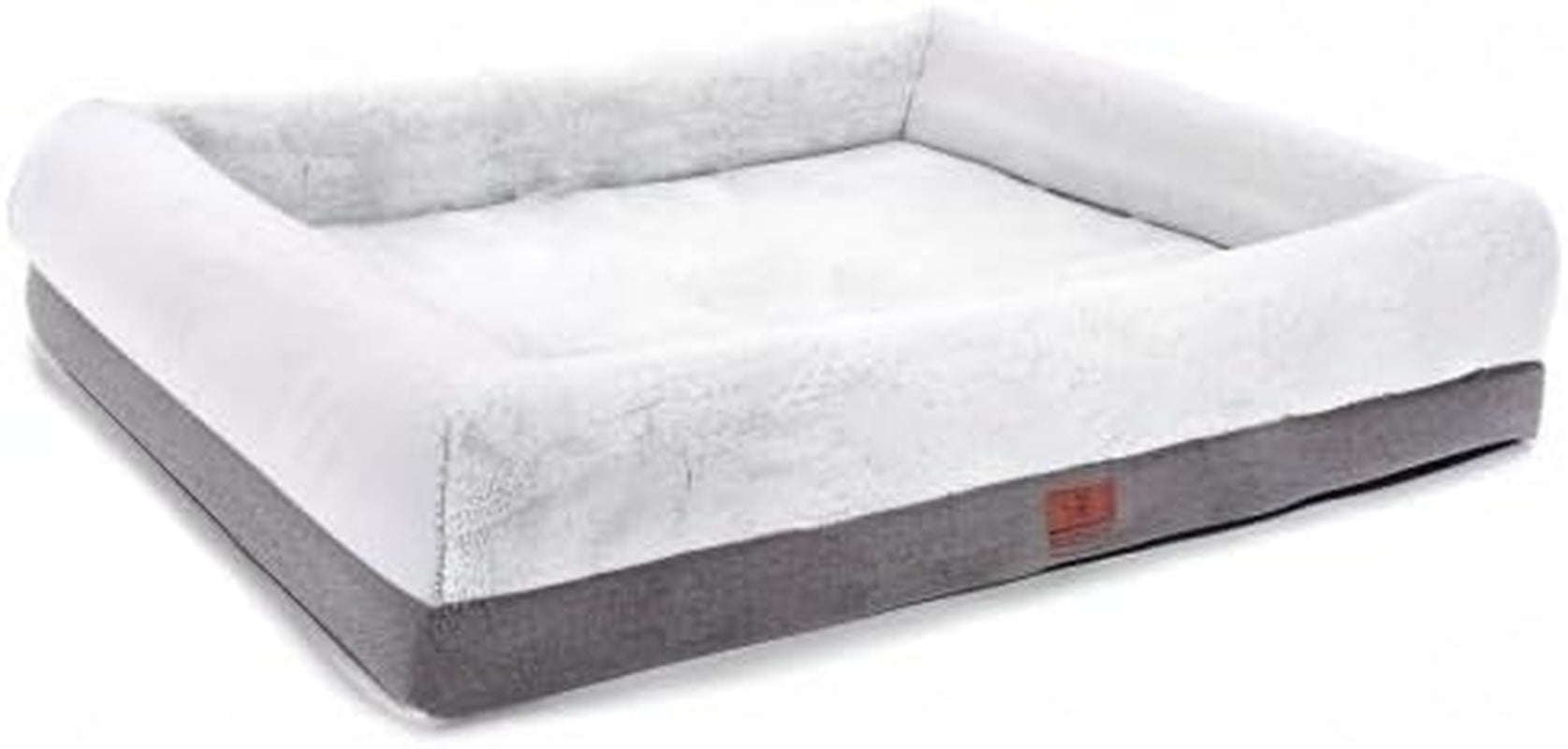 Orthopedic Dog Bed for Extra Large Dogs, Bolster Sides Dogs Sofa Bed with Removable Washable Cover & Non - Skid Bottom, Soft Pet Bed with Egg Foam Dog Couch for Sleeping, 46 X 30 Inch, Gray - FurrrBabies & More! - 726084983649