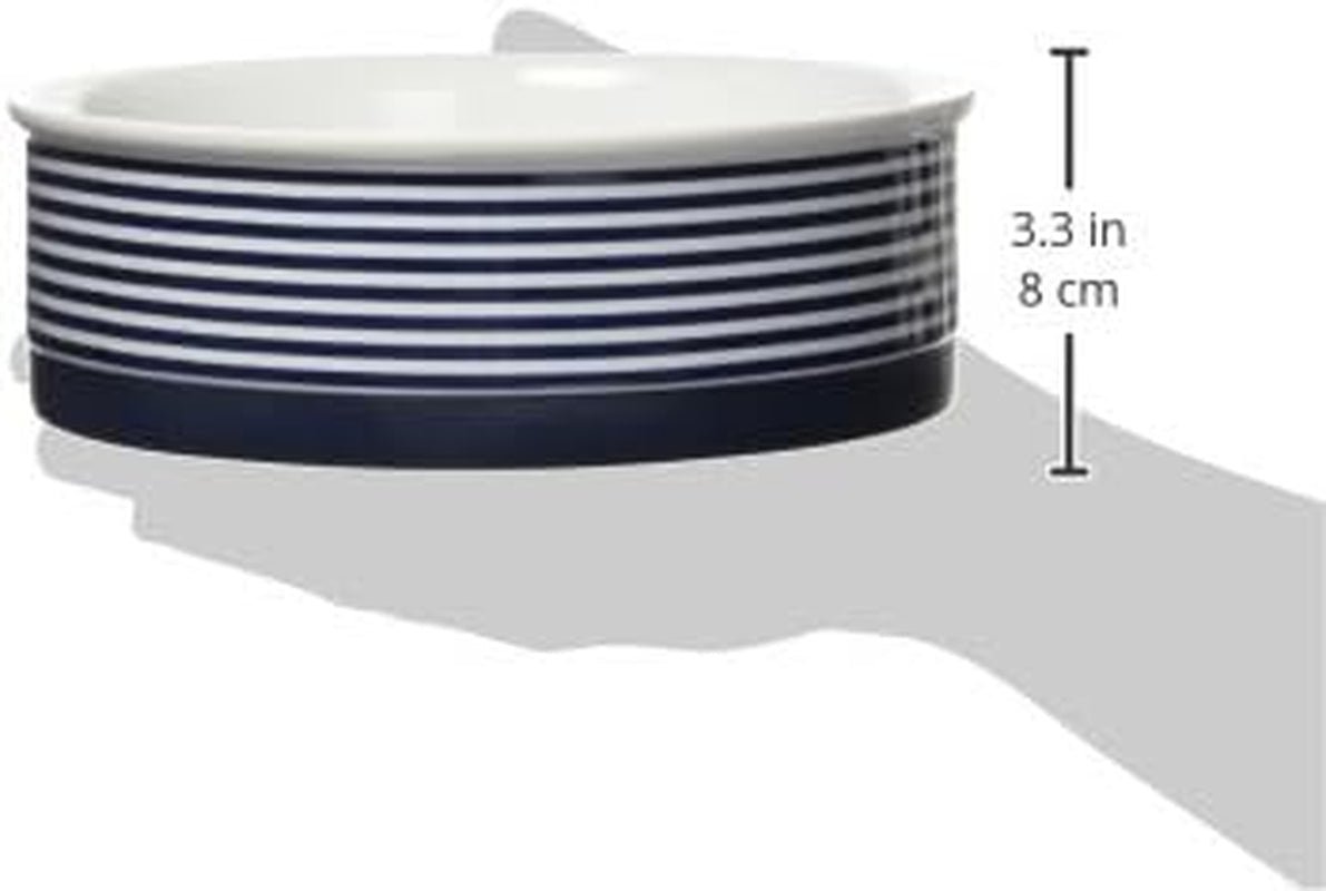 Paw & Patch Ceramic Pet Collection, Large Set, 7.5X2.4", Nautical Blue, (Pack of 2) - FurrrBabies & More! - 313024632622