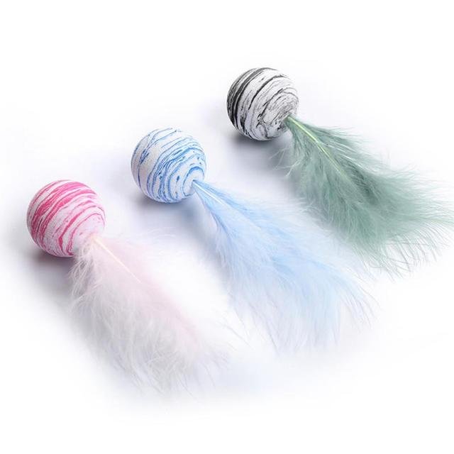 Pet Ball with feather - FurrrBabies & More! - Pet toys