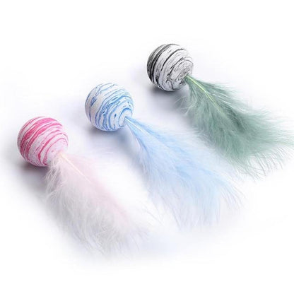 Pet Ball with feather - FurrrBabies & More! - Pet toys
