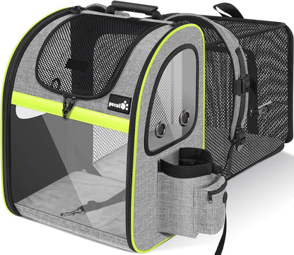 Pet Carrier Backpack, Cat Backpack Carrier, Expandable with Breathable Mesh for Small Dogs Cats Puppies, Dog Backpack Carrier for Hiking Travel Camping Outdoor, Hold Pets up to 18 Lbs - FurrrBabies & More! - 711181244397