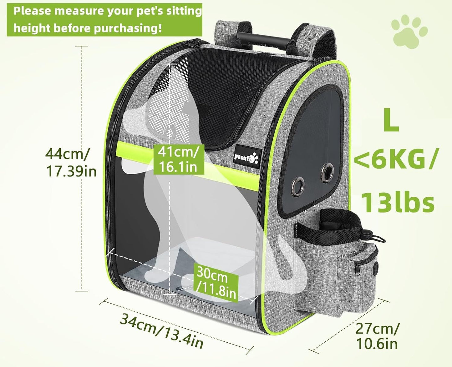 Pet Carrier Backpack, Cat Backpack Carrier, Expandable with Breathable Mesh for Small Dogs Cats Puppies, Dog Backpack Carrier for Hiking Travel Camping Outdoor, Hold Pets up to 18 Lbs - FurrrBabies & More! - 711181244397