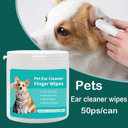 Pet Cleaning Products Ear Cleaning Wipes Ear Care Fingertips Ear Mite Removal Cat and Dog Ear Cleaning Pet Products - FurrrBabies & More! - 7445038554577