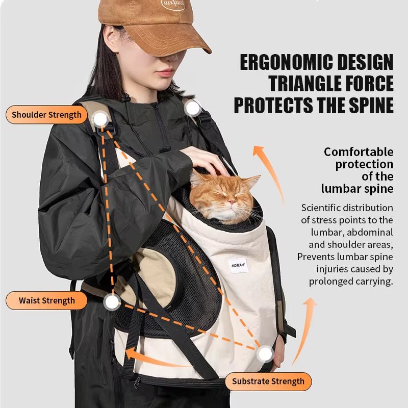 Pet Front Carry Chest Backpack – Stylish, Secure & Super Comfortable for Outdoor Adventures - FurrrBabies & More! - 711181254563