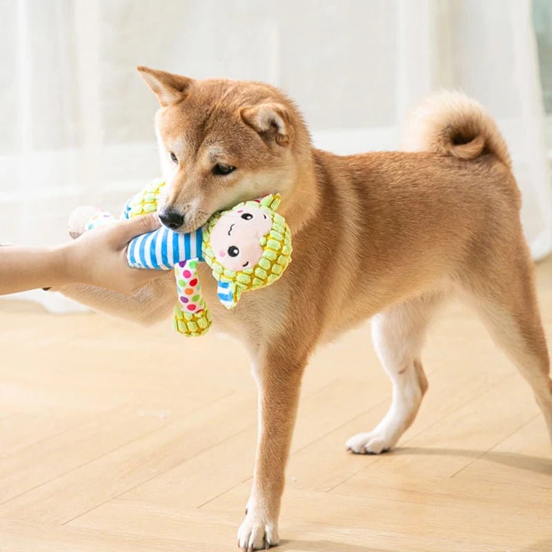 Pet Plush Toy Cat Dog Puzzle Toy Cute Animals Bite Resistant Interactive Squeaky Pet Dog Teeth Cleaning Chew Toy Pet Supplies - FurrrBabies & More! - 744759939388