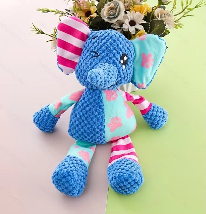 Pet Plush Toy Cat Dog Puzzle Toy Cute Animals Bite Resistant Interactive Squeaky Pet Dog Teeth Cleaning Chew Toy Pet Supplies - FurrrBabies & More! - 744759939388
