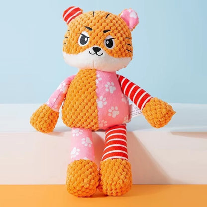 Pet Plush Toy Cat Dog Puzzle Toy Cute Animals Bite Resistant Interactive Squeaky Pet Dog Teeth Cleaning Chew Toy Pet Supplies - FurrrBabies & More! - 7445018579590