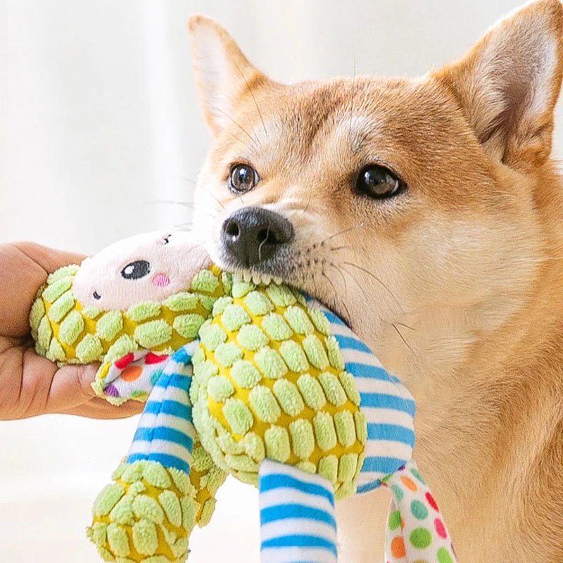 Pet Plush Toy Cat Dog Puzzle Toy Cute Animals Bite Resistant Interactive Squeaky Pet Dog Teeth Cleaning Chew Toy Pet Supplies - FurrrBabies & More! - 744759939388