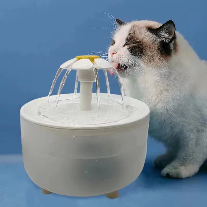 Pets Water Fountain Auto Filter USB Electric Mute Cat Drinker Bowl 1200Ml Recirculate Filtring Drinker for Cats Water Dispenser - FurrrBabies & More! - 1.2L 15 15 9 Cm - 7445034634655