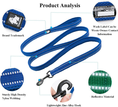 Reflective Dog Leash Puppy Walking Lead, Padded Pet Chain Rope，Length 200Cm Truelove Tll2111(Black,M) - FurrrBabies & More! - 313037586592