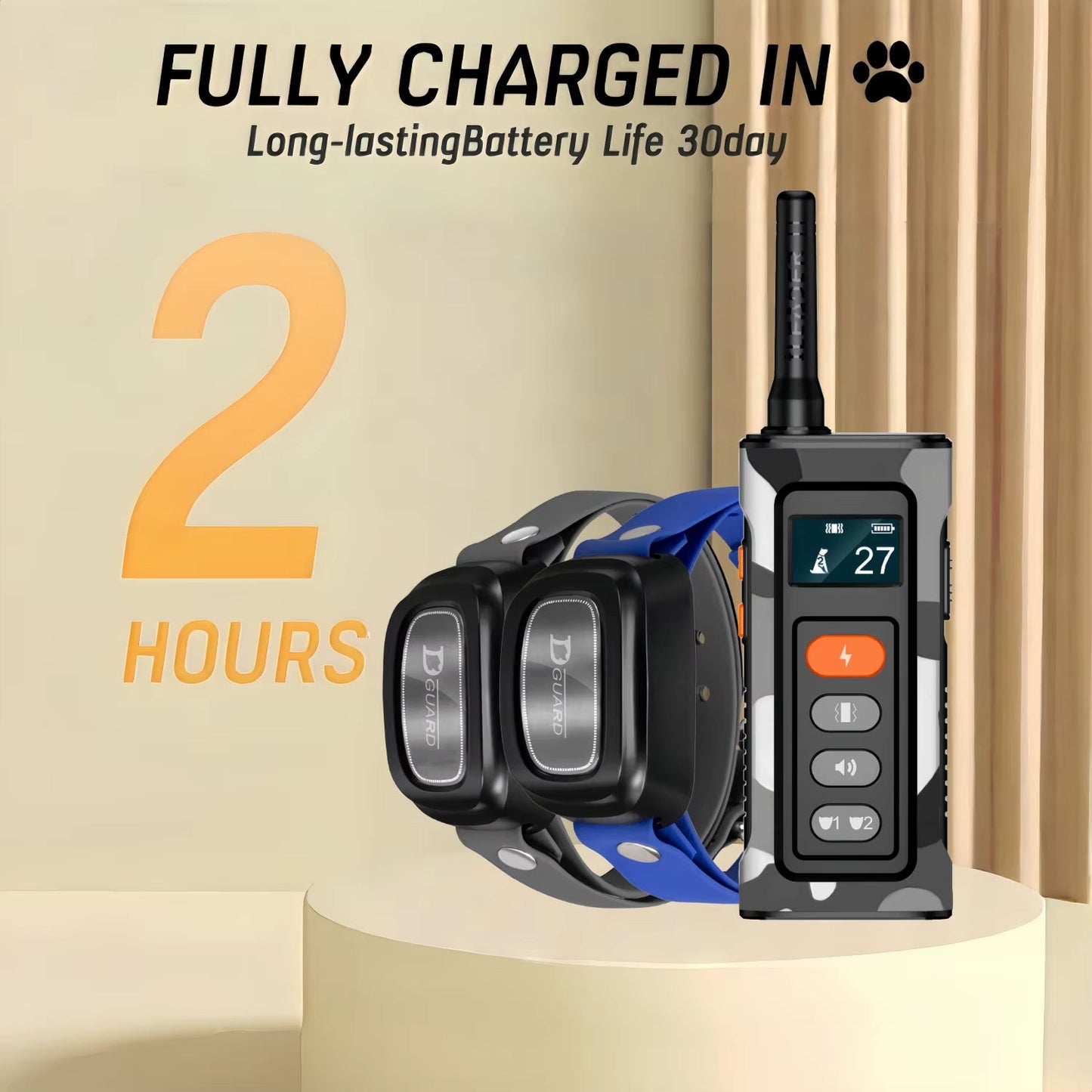 Remote Control Waterproof Pet Behaviorfor 8 - 150Lbs Puppy with Shock Vibration 3300Ft Electric Dog Training Collar for All Dogs - FurrrBabies & More! - 7445038418428