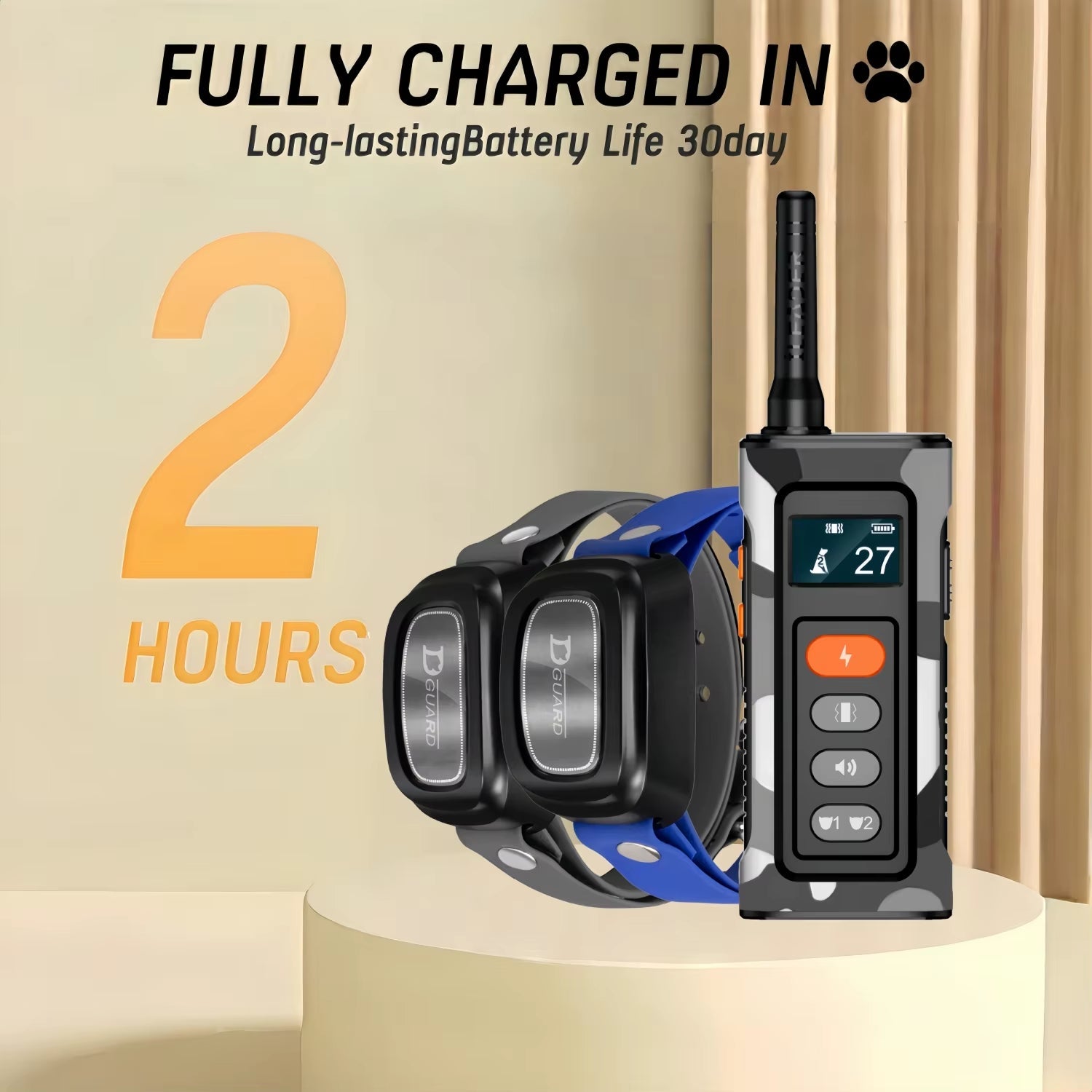 Remote Control Waterproof Pet Behaviorfor 8 - 150Lbs Puppy with Shock Vibration 3300Ft Electric Dog Training Collar for All Dogs - FurrrBabies & More! - 7445038418428