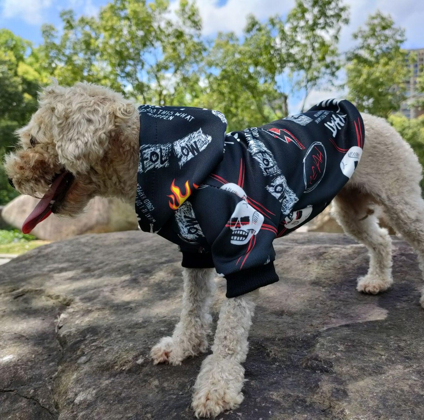 Skull Camo Pet Hoodie: Stylish Two - Legged Outfit For Dogs - FurrrBabies & More! - Dog Clothing & Accessories