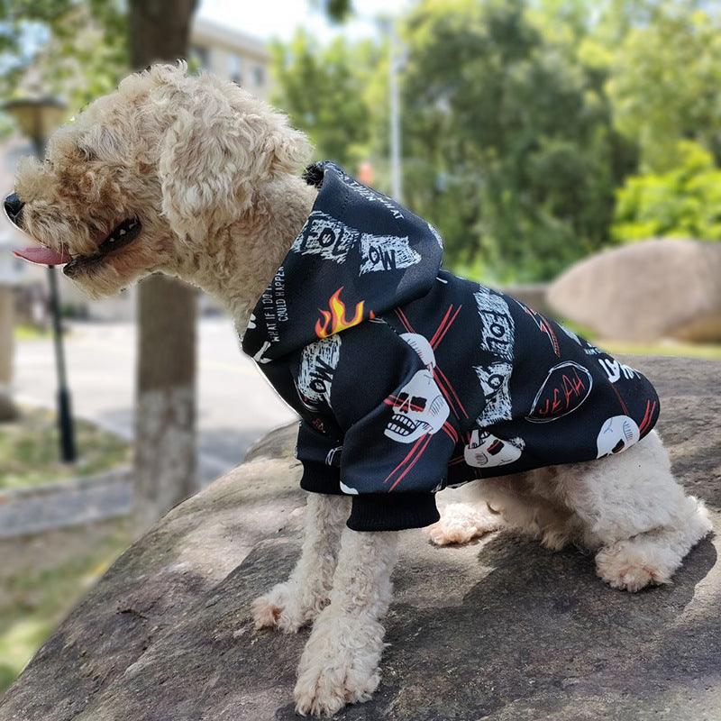 Skull Camo Pet Hoodie: Stylish Two - Legged Outfit For Dogs - FurrrBabies & More! - Dog Clothing & Accessories