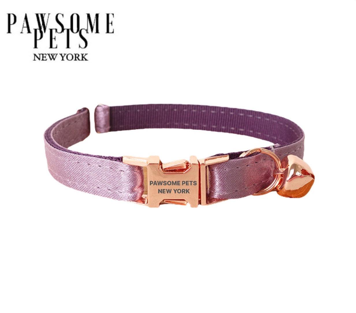 SMALL SIZE DOG & CAT COLLAR - SILVER PURPLE - FurrrBabies & More! - Pets Collars