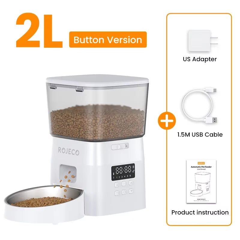 Smart Auto Pet Feeder – Hassle - Free Mealtime, Perfect Portions Every Time - FurrrBabies & More! - 726084923881