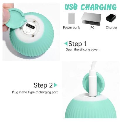 Smart Cat Toys Automatic Rolling Ball Electric Cat Toys Interactive for Cats Training Self - Moving Kitten Toys for Indoor Playing - FurrrBabies & More! - 313040755794