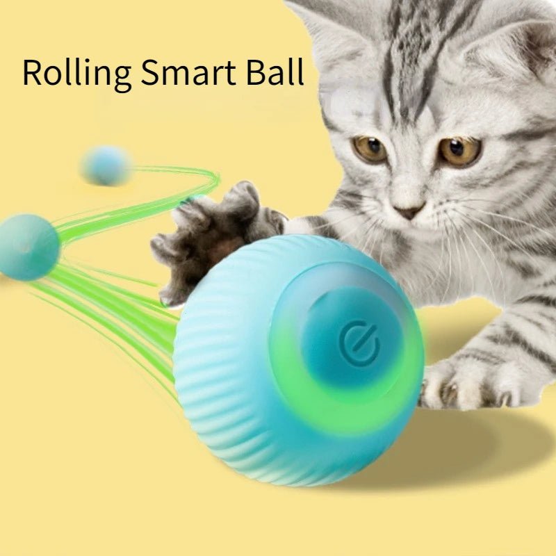 Smart Cat Toys Automatic Rolling Ball Electric Cat Toys Interactive for Cats Training Self - Moving Kitten Toys for Indoor Playing - FurrrBabies & More! - 313040755794