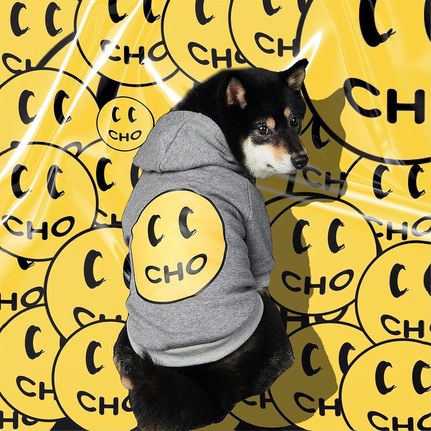 Smiley Dog Hoodie Stylish Dog Clothes Smiley Face Sweater Cotton Sweatshirt Fashion Outfit for Dogs Cats Puppy Small Medium Large (X - Large, Grey) - FurrrBabies & More! - 7445052490486