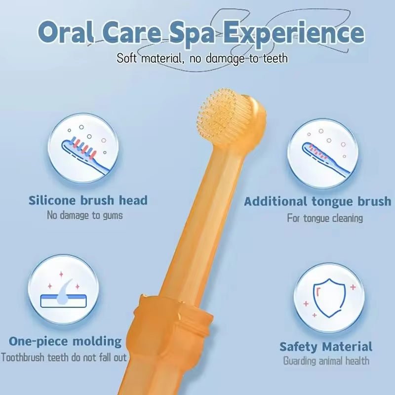 Soft Silicone Toothbrush & Tongue Sper for Dogs and Cats - FurrrBabies & More! - 313038488437