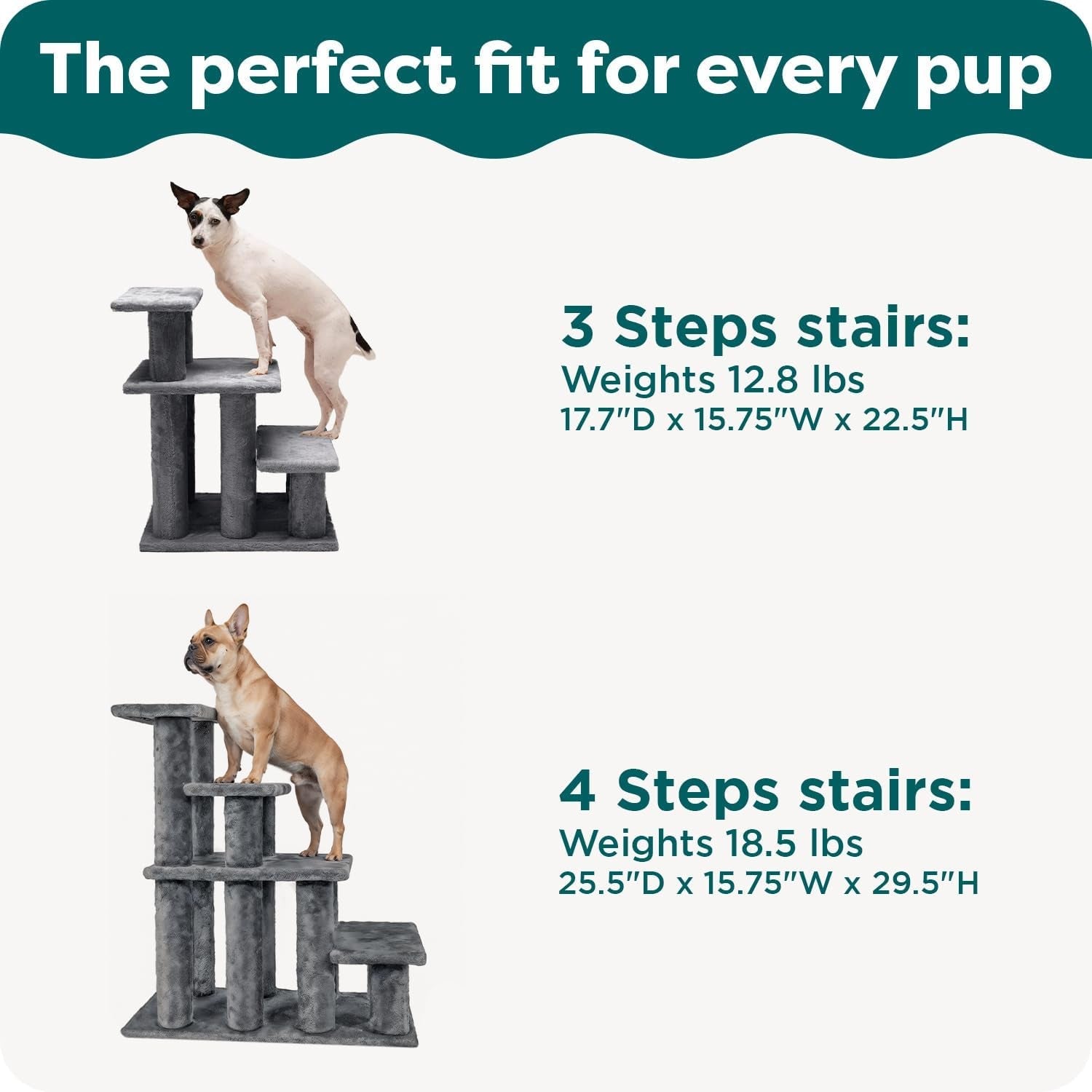 Steady Paws Multi - Step Pet Stairs for High Beds & Sofas - Brown, 4 - Step - FurrrBabies & More! - 313051847808