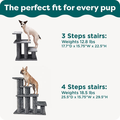 Steady Paws Multi - Step Pet Stairs for High Beds & Sofas - Brown, 4 - Step - FurrrBabies & More! - 313051847808