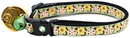 Steampunk Gears Breakaway Cat Collar - FurrrBabies & More! - Green - Cat Collar