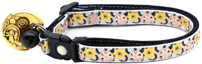 Steampunk Gears Breakaway Cat Collar - FurrrBabies & More! - White - Cat Collar