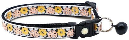 Steampunk Gears Breakaway Cat Collar - FurrrBabies & More! - White - Cat Collar