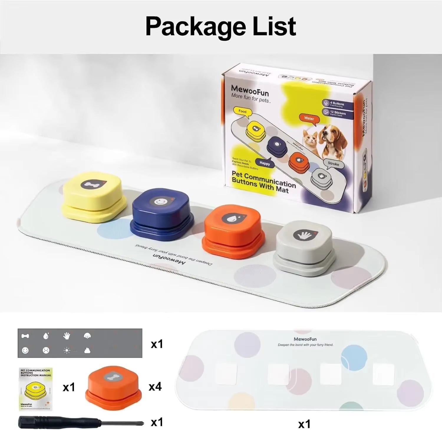 TalkiPaws Smart Button Set – Teach Your Pet to Speak with a Paw - FurrrBabies & More! - 313037589593