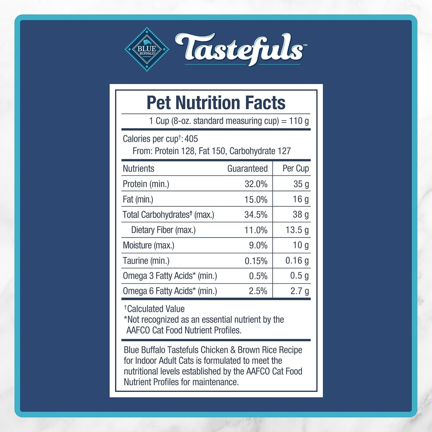 Tastefuls Natural Dry Food for Adult Indoor Cats, Chicken & Brown Rice Recipe, 15 - Lb Bag - FurrrBabies & More! - 313112076055