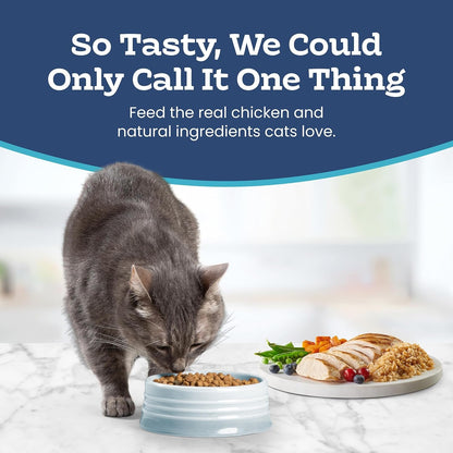 Tastefuls Natural Dry Food for Adult Indoor Cats, Chicken & Brown Rice Recipe, 15 - Lb Bag - FurrrBabies & More! - 313112076055
