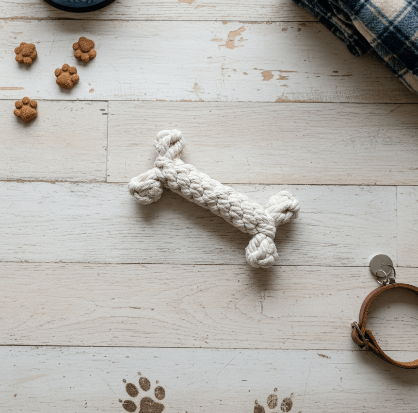 The Little Love White Rope Bone Toy - FurrrBabies & More! - 732262402789Rope Chew Toy