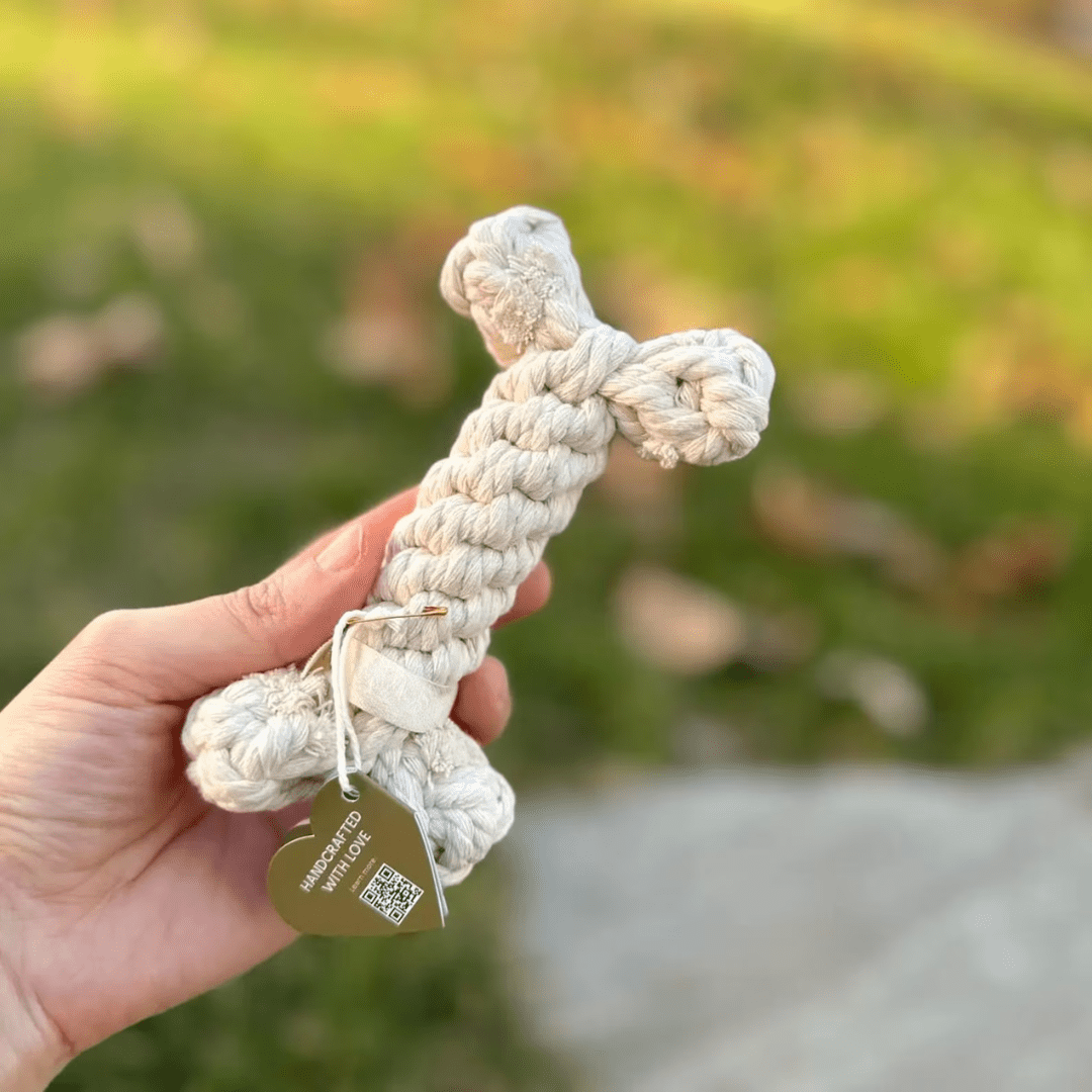 The Little Love White Rope Bone Toy - FurrrBabies & More! - 732262402789Rope Chew Toy