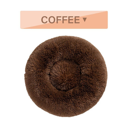 The Snugglepaws Plush Donut Pet Bed: Luxuriously Cozy Haven For Dogs And Cats - FurrrBabies & More! - Dog Beds