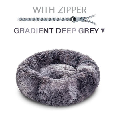 The Snugglepaws Plush Donut Pet Bed: Luxuriously Cozy Haven For Dogs And Cats - FurrrBabies & More! - Dog Beds