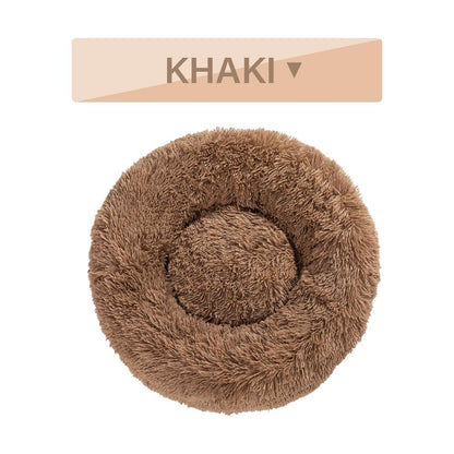 The Snugglepaws Plush Donut Pet Bed: Luxuriously Cozy Haven For Dogs And Cats - FurrrBabies & More! - Dog Beds