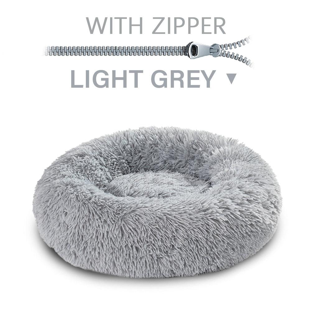 The Snugglepaws Plush Donut Pet Bed: Luxuriously Cozy Haven For Dogs And Cats - FurrrBabies & More! - Dog Beds